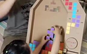 Cardboard Tetris Game - Fun - Videotime.com