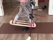 Little Girl's Hardcore Hockey Practice