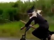 A Witch Riding Her Broom