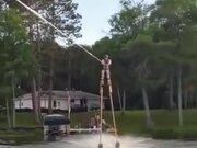 Most Bizarre Way Of Water Skiing
