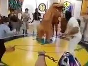 Dinosaur Fighting In A Dojo