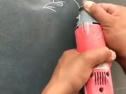 Drawing On Marble