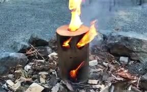 Most Innovative Fire Log Ever - Fun - VIDEOTIME.COM
