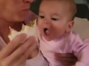 Infant Desperately Trying For Solid Food