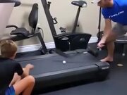 Practicing Hockey On A Treadmill
