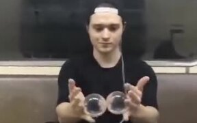 Next Level Juggling In A Train