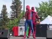 Spider-Man And Deadpool Killing It On Stage