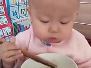 A Toddler With Fine Chopstick Skill