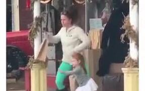 Mum Having A Crazy Time With Little Daughter