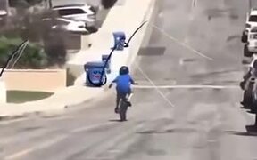 Garbage Cans Fishing For Humans On The Road - Fun - VIDEOTIME.COM