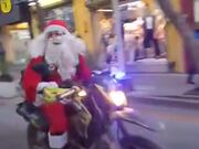 Crazy Biker Santa