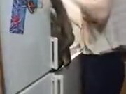 Cat Jumps Inside The Fridge And Steals Snacks!