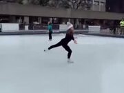 Extremely Skilful Ice Skating
