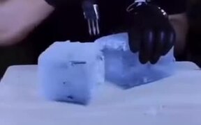 Carving An Ice Diamond - Fun - VIDEOTIME.COM