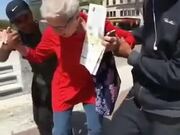 Young Skaters Teaching An Old Lady