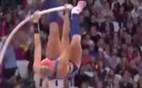 Unbelievable Pole Jump By A Lady