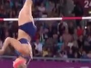 Unbelievable Pole Jump By A Lady