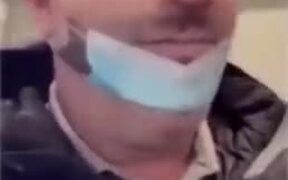 Guy Trolls Security Guard With 'Half Mask' Mask - Fun - VIDEOTIME.COM