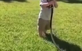 Little Boy Learned Of Garden Hose - Kids - VIDEOTIME.COM