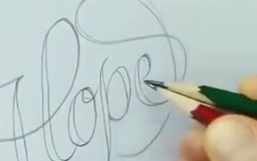 Coolest Pencil Calligraphy Technique Ever - Fun - VIDEOTIME.COM
