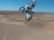 Dirt Bike Riding On Huge Sand Dunes