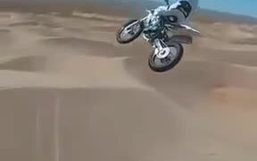 Dirt Bike Riding On Huge Sand Dunes