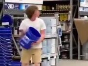 Guy Does The Bucket On The Head Prank