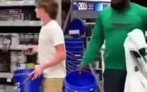 Guy Does The Bucket On The Head Prank - Fun - VIDEOTIME.COM