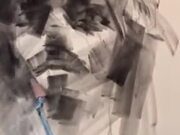 Incredible Portrait Made Using Soot