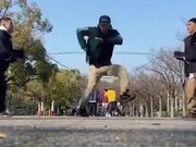 Japanese Man Dances Fast Over Skipping Rope - Fun - Y8.COM