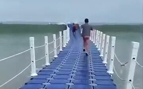 Cool Floating Path On The Sea - Fun - VIDEOTIME.COM