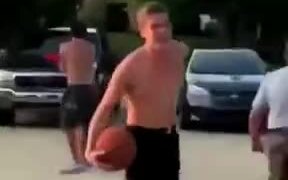 Father Teaches Son Who's The Boss Of Basketball