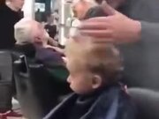 Kid Getting A Haircut Cries