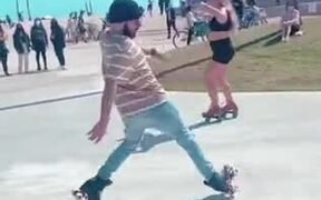 Insanely Talented Guy Dances While Wearing Skates