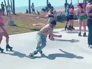Insanely Talented Guy Dances While Wearing Skates