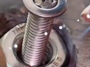 Very Satisfying Welding Of A Bolt