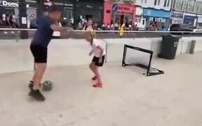Guy Gets Beaten Badly At Football By A Little Girl - Kids - VIDEOTIME.COM