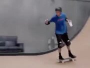 He Skateboards With A Glass Of Milk