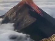 Beautiful View Of Fuego Volcano Erupting