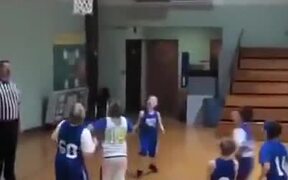 Kid Helps A Brother With Scoring Basketball Goal - Kids - VIDEOTIME.COM