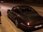 Kid Comes Face To Face With An Old Porsche