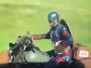 Colorado Captain On A Motorcycle