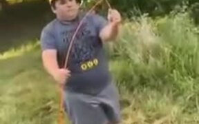 Dude Tries To Show How Flexible His Fishing Rod Is