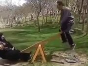 Couple's Swing Game Session Ends With Disaster