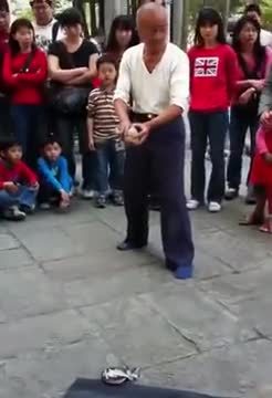 Old Man And His Amazing Top Trick