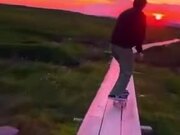 Skateboarding During The Prettiest Sunset Ever
