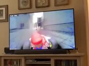 Chasing A Cat With A Mario Kart
