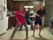 Dad Shows His Girls How To Dance