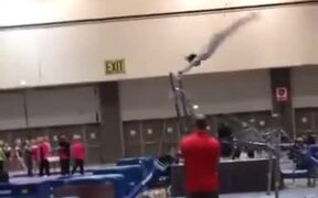 Gymnast Has A Rather Bad Accident - Sports - VIDEOTIME.COM
