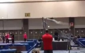 Gymnast Has A Rather Bad Accident - Sports - VIDEOTIME.COM